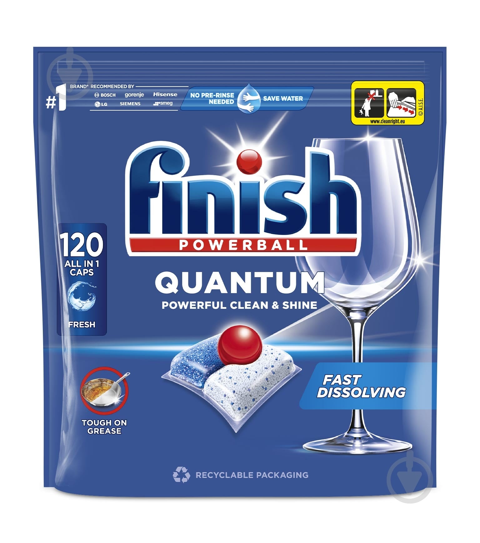 Капсулы для посудомоечных машин Finish QUANTUM All in 1 120 шт. - фото 1