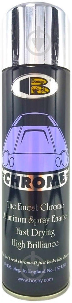 Автоэмаль акриловая Chrome Bosny 300 мл Хром - фото 1