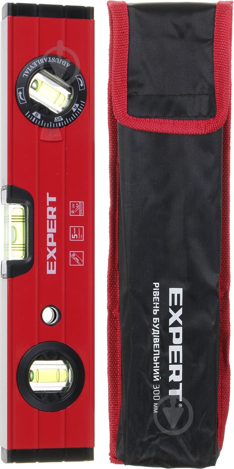Уровень 30 см Expert Tools с чехлом AL-E1-300 - фото 1