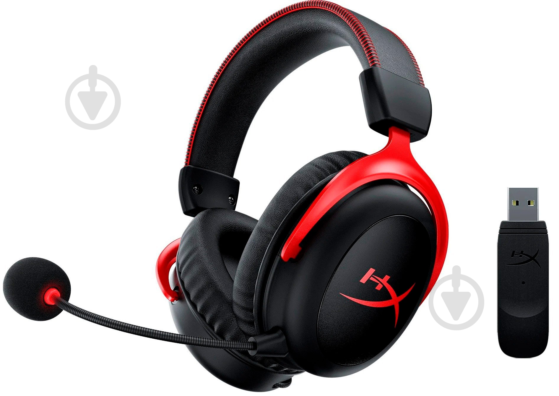 Наушники HyperX Cloud II Wireless black (HHSC2X-BA-RD/G) - фото 2