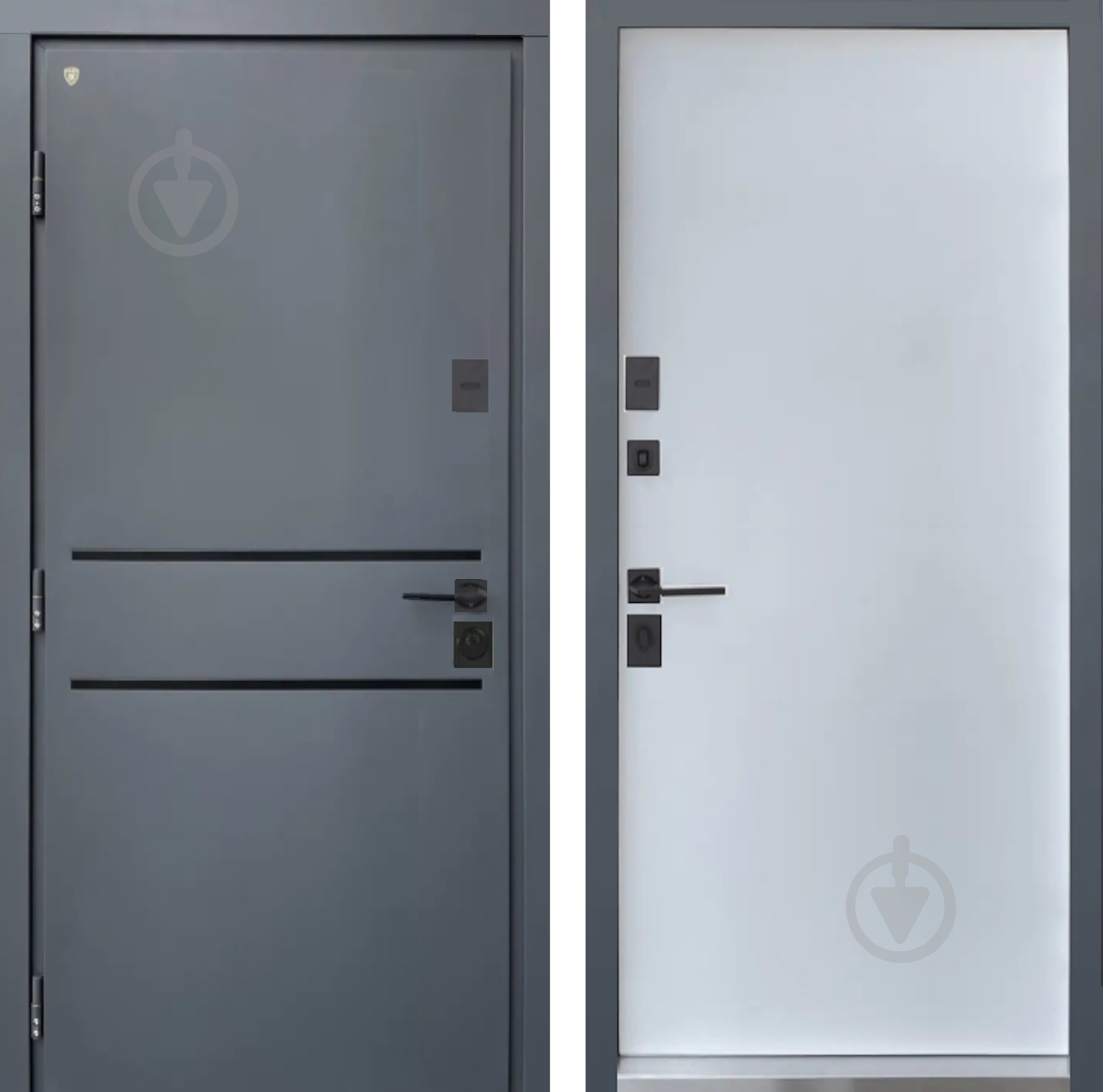 Дверь входная Strimex Nautilus-Thermo PN Double line RAL 7024/9003 2050x970 мм левая - фото 1 Дверь входная Strimex Nautilus-Thermo PN Double line RAL 7024/9003 2050x970 мм левая - фото 1