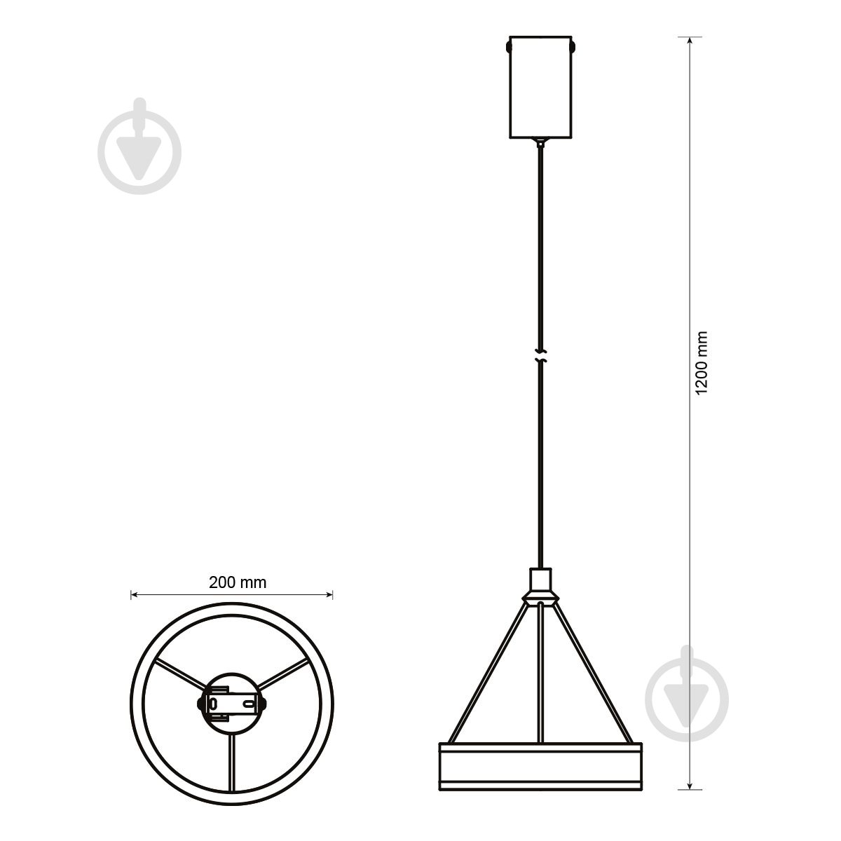 Люстра подвесная LIGHT SET VERBA LED PL 2012 4000K 20 Вт белый - фото 4