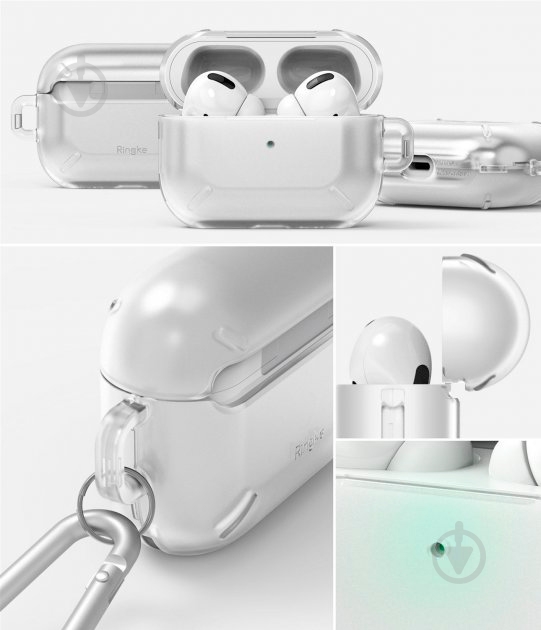 Чехол для наушников Ringke AirPods Pro matte clear RCA4682 - фото 4