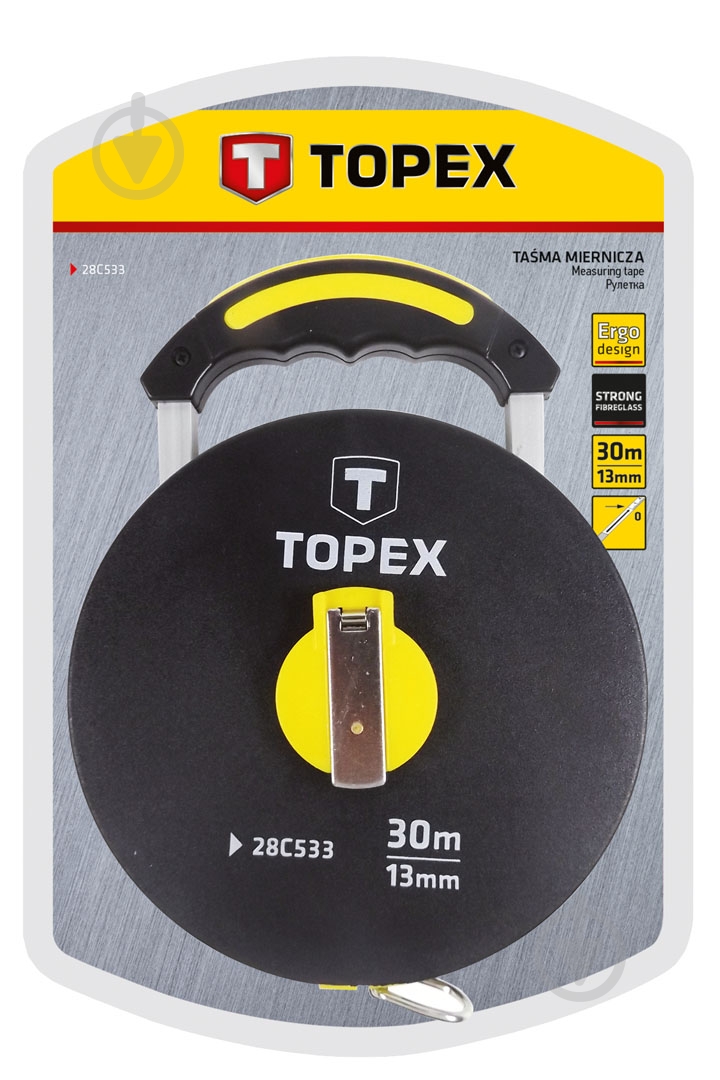 Рулетка Topex 28C533 30  м x 13  мм - фото 2