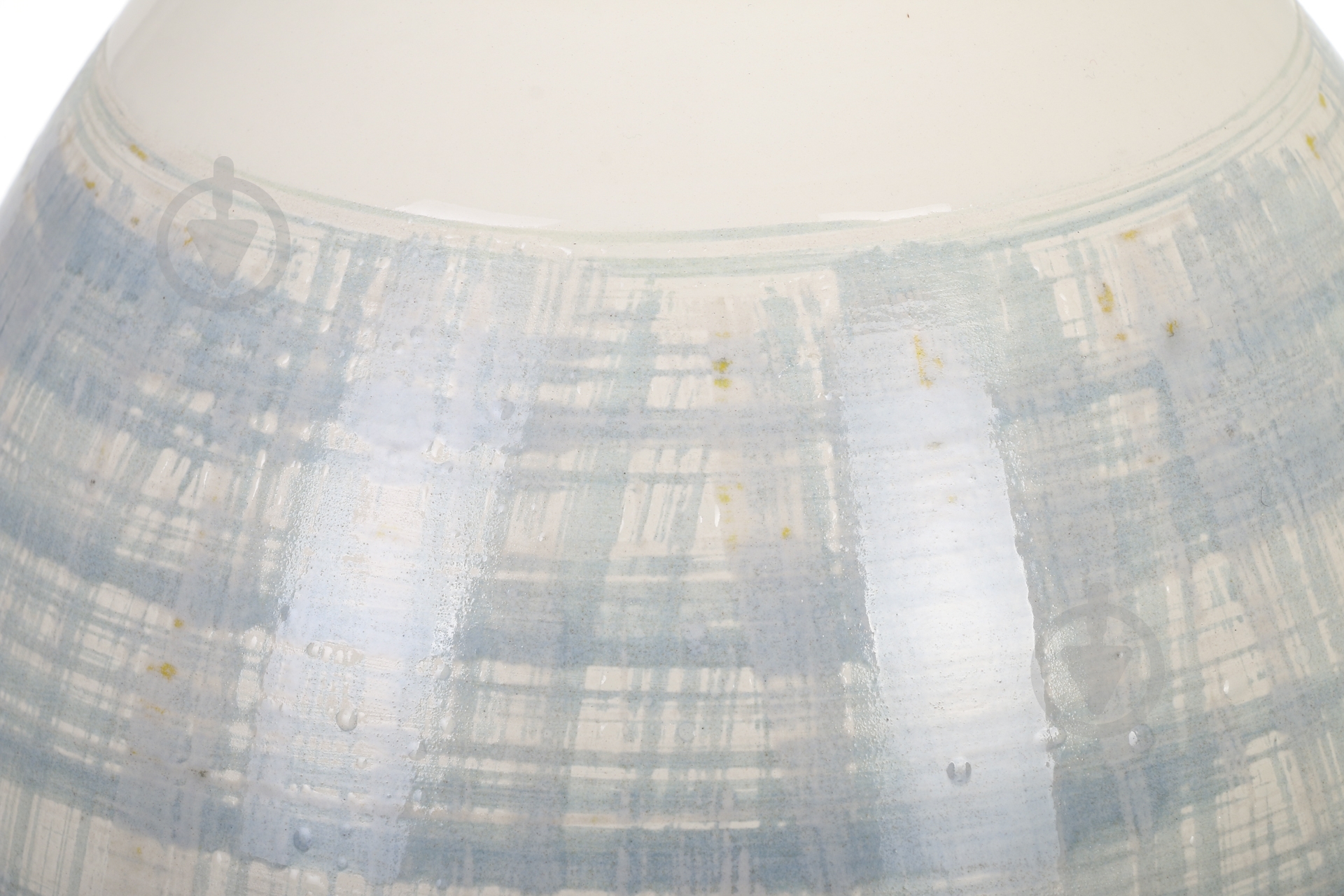 Ваза керамическая Shanghai 20х28 см 28 см бежевая с голубым - фото 2