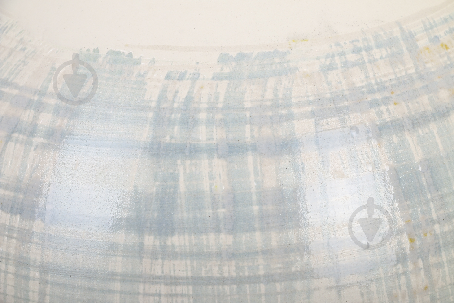 Ваза керамическая Shanghai 22х18 см 18 см бежевая с голубым - фото 2