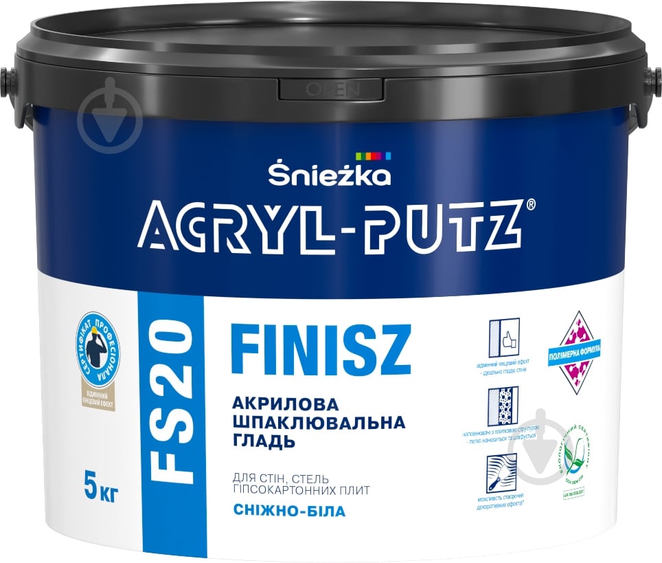Шпаклівка Sniezka ACRYL-PUTZ FS20 5 кг - фото 1