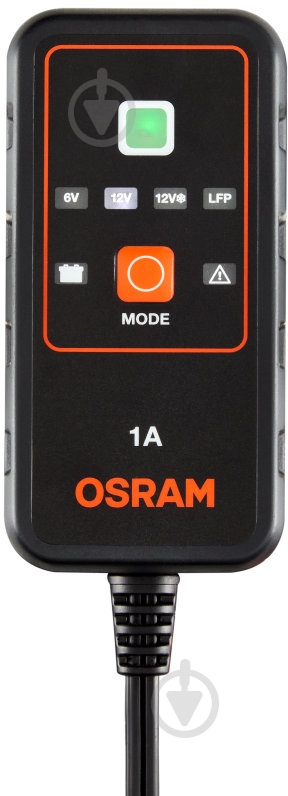 Зарядний пристрій імпульсний Osram для акумуляторів 1 А 25 А/ч (OEBCS901) - фото 1