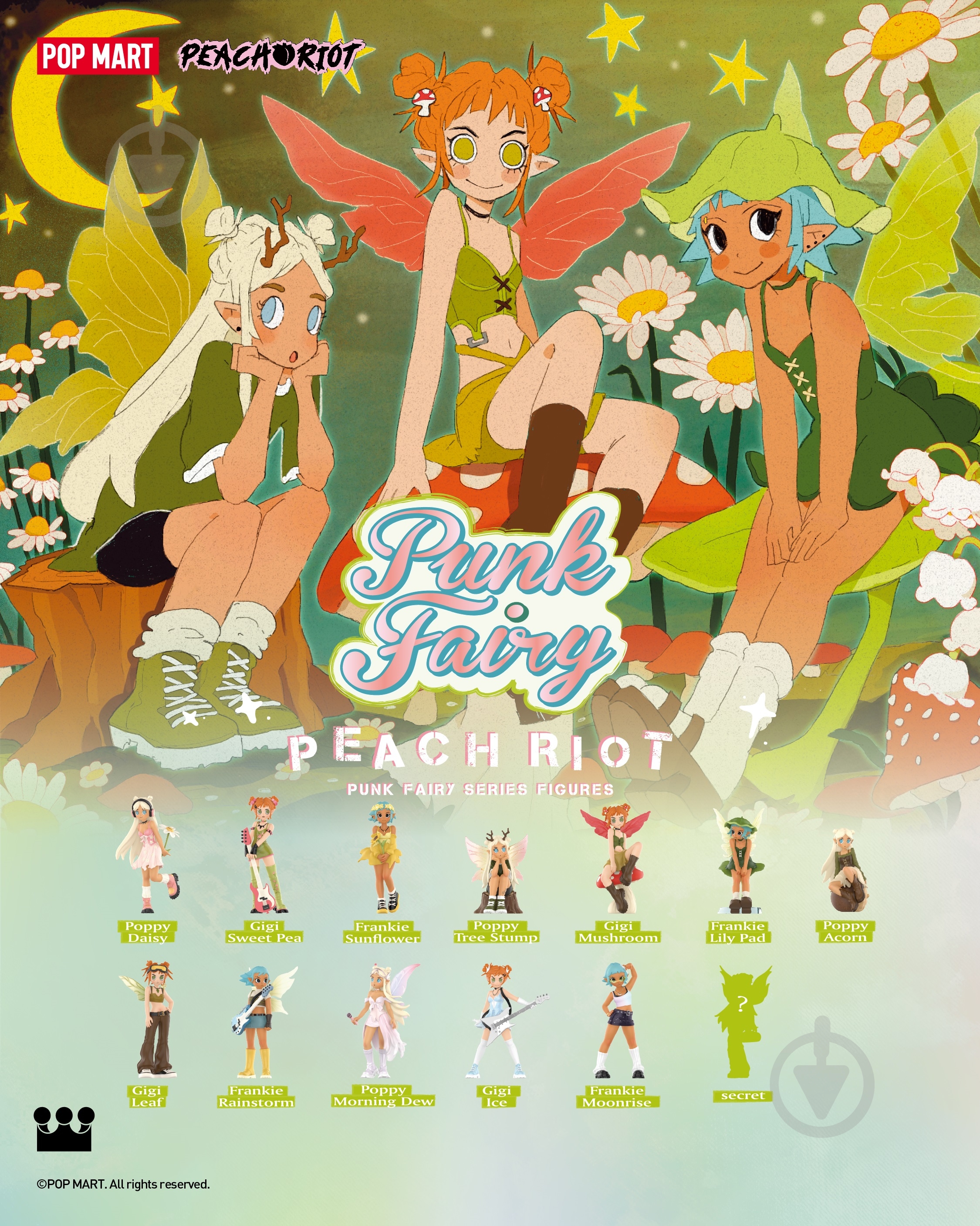 ᐉ Игровая фигурка-сюрприз POP MART Peach Riot серия Punk Fairy