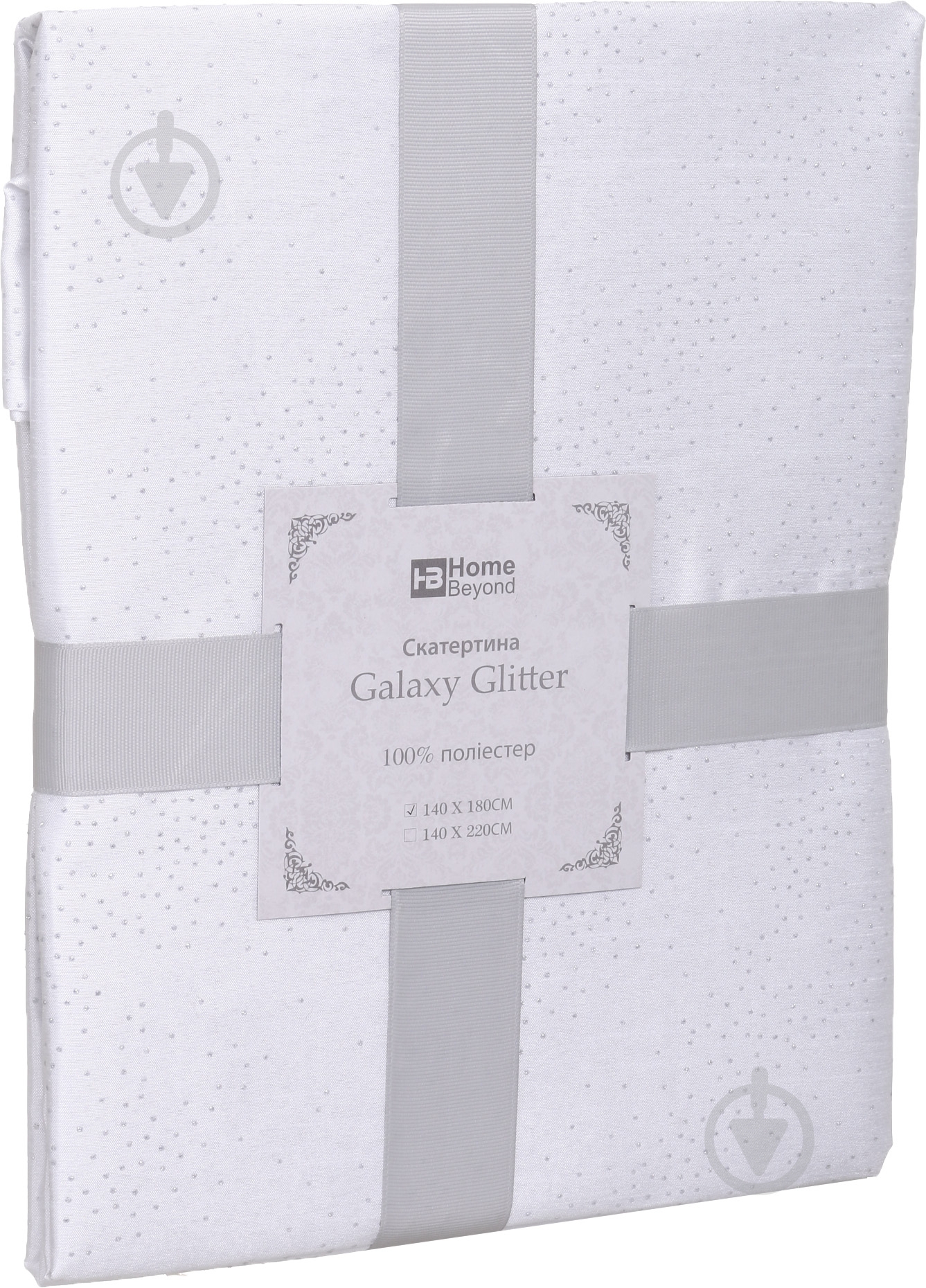 Скатерть Galaxy Glitter 140x180 см белый Home Beyond - фото 3