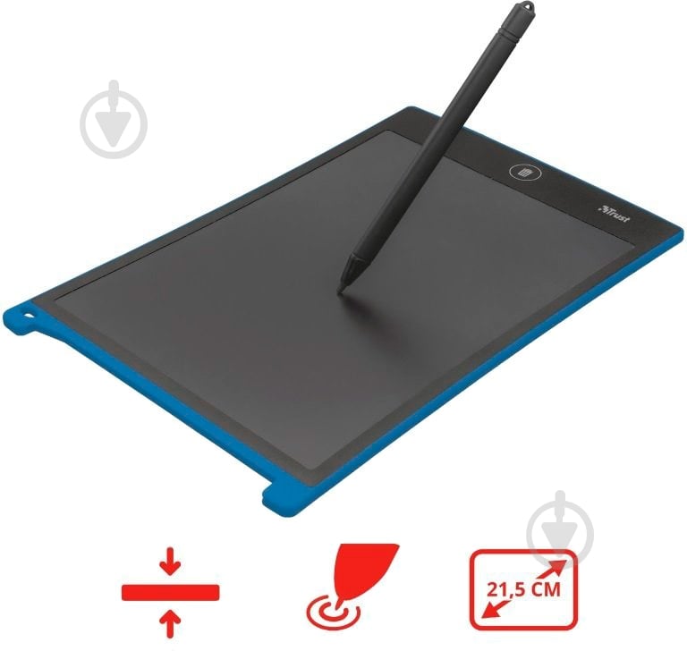 Планшет графический Trust Wizz Digital Writing Pad with 8,5" 22357 black - фото 4
