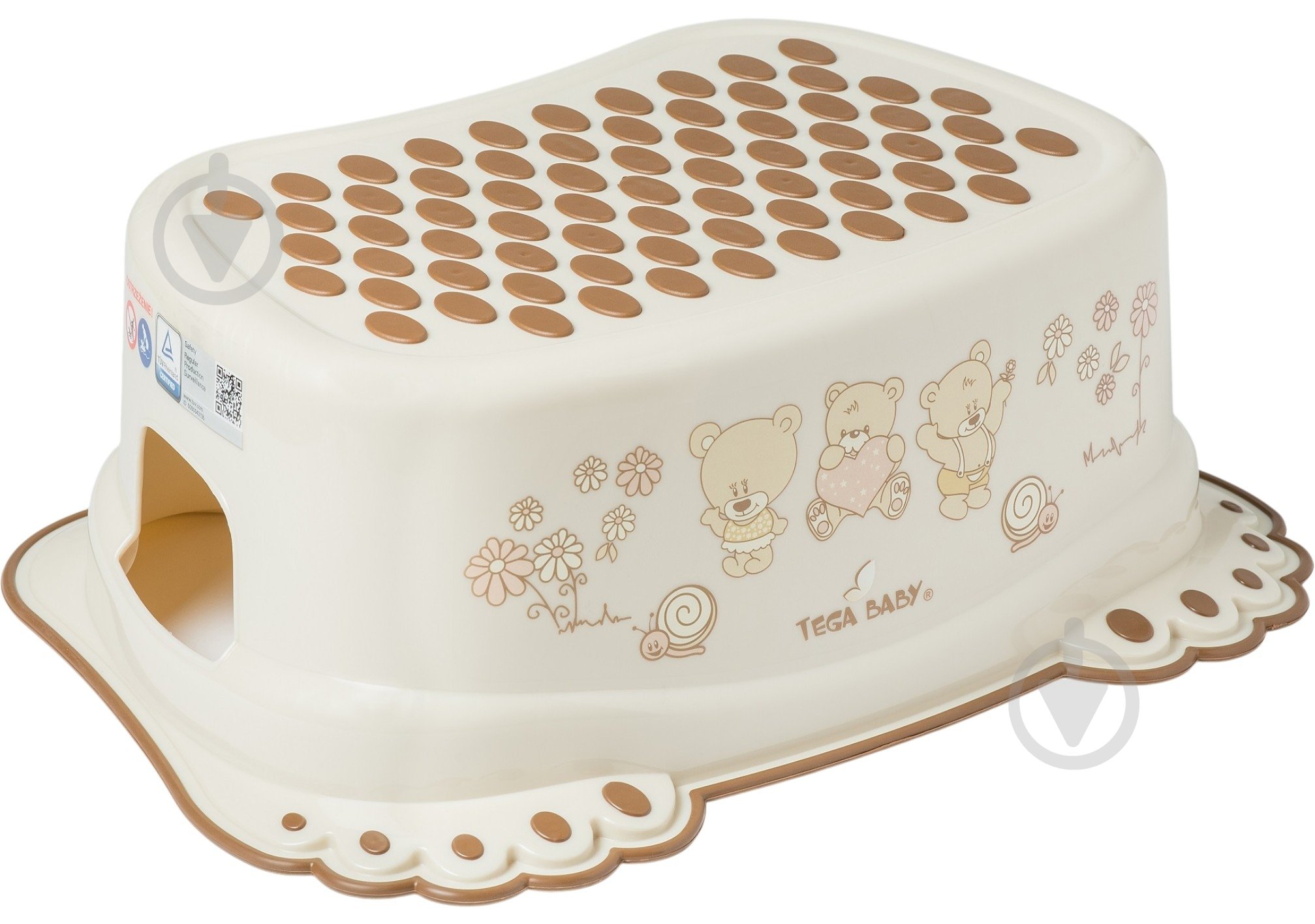 Підставка Tega baby Ведмедики з протиковзною гумою, беж. - фото 1 Підставка Tega baby Ведмедики з протиковзною гумою, беж. - фото 1