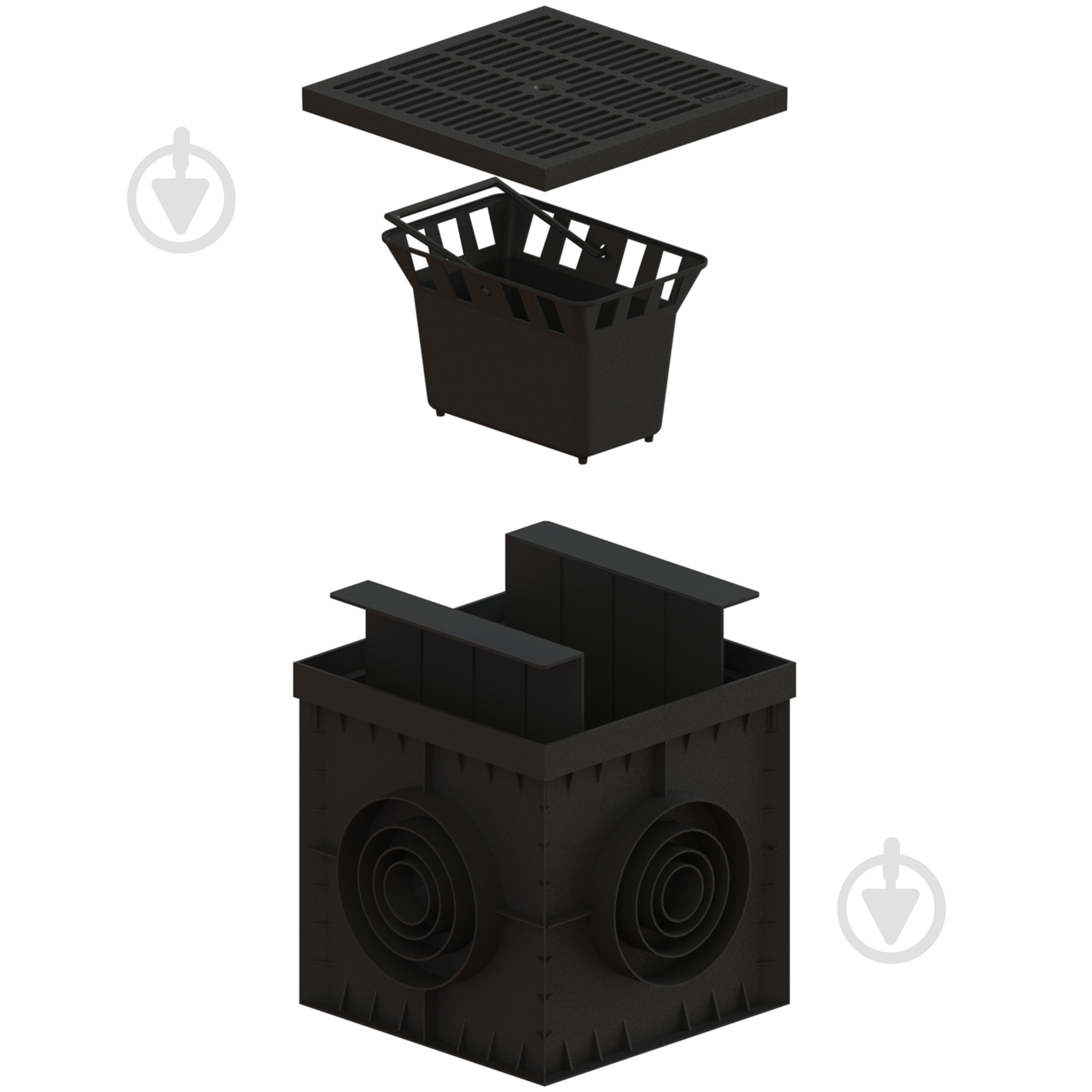 Дождеприемник Standartpark Basic ДП–30.30-ПП с решеткой и сифоном 0837080 - фото 1 Дождеприемник Standartpark Basic ДП–30.30-ПП с решеткой и сифоном 0837080 - фото 1