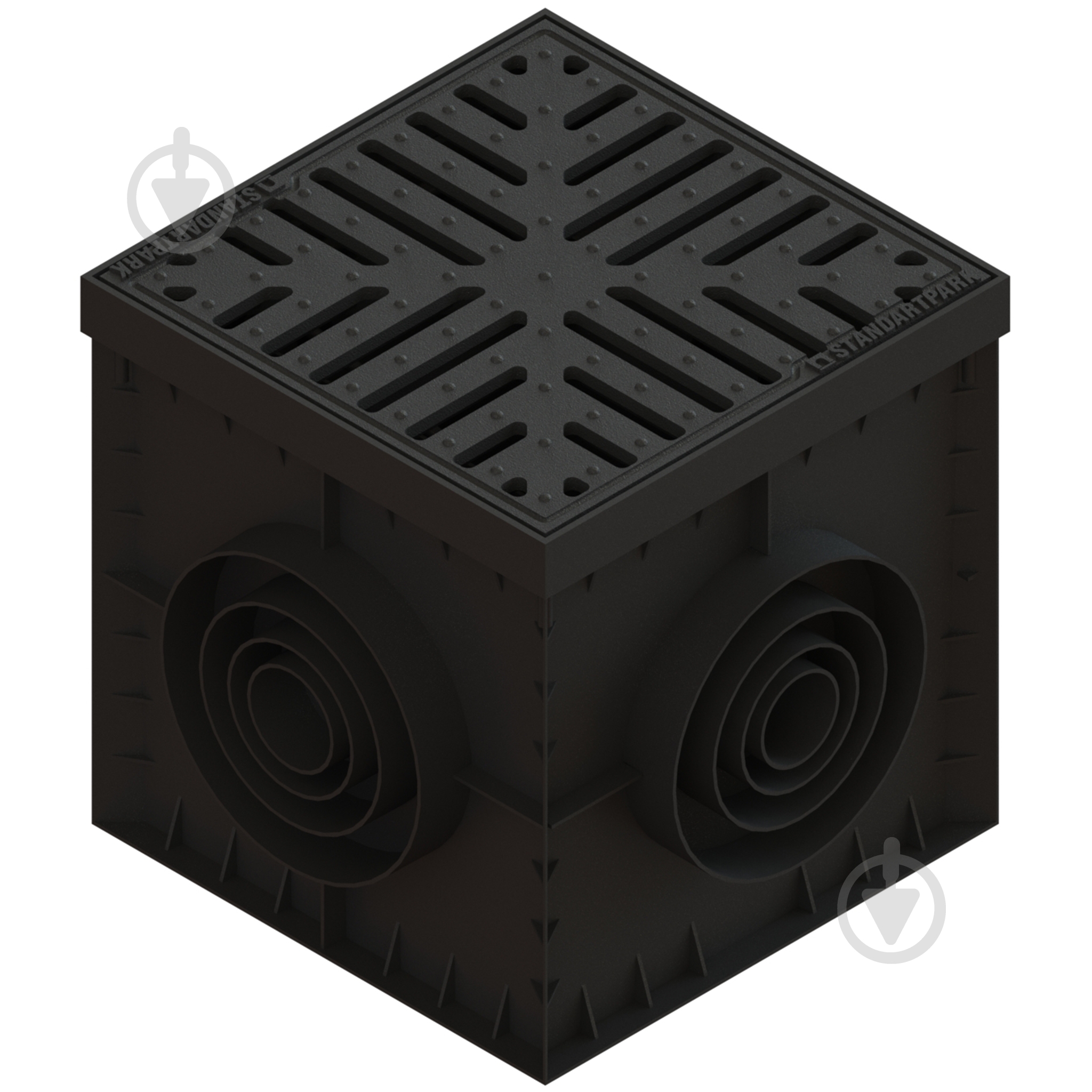 Дождеприемник Standartpark Basic ДП–30.30-ПП с решеткой из высокопрочного чугуна и сифоном 0837034 - фото 3