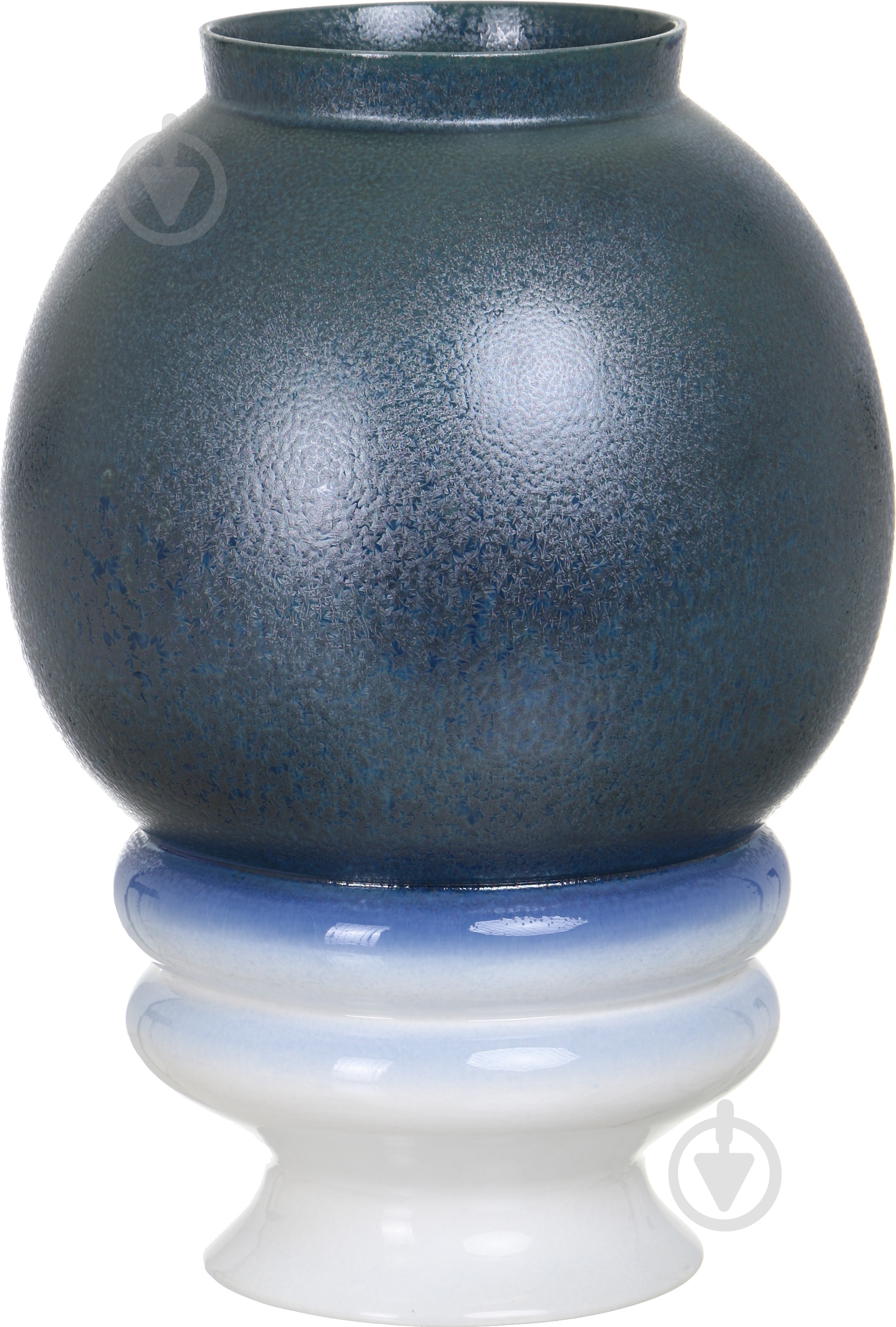 Ваза стеклянная Viseu 32х46 см 46 см сине-белым - фото 1 Ваза стеклянная Viseu 32х46 см 46 см сине-белым - фото 1