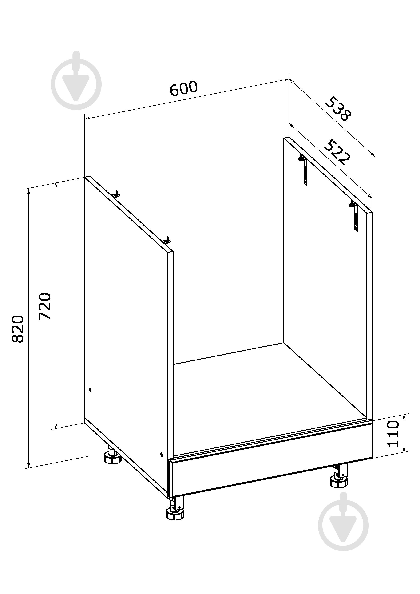 УЦІНКА! Тумба нижня під духовку Грейд МС Глорія НД 60х82х53,8 см білий/дуб артізан (УЦ №2937) - фото 3 УЦІНКА! Тумба нижня під духовку Грейд МС Глорія НД 60х82х53,8 см білий/дуб артізан (УЦ №2937) - фото 3