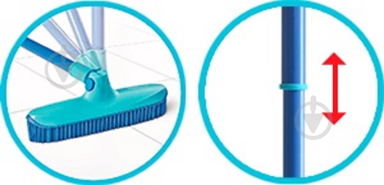 Совок зі щіткою Catch & Clean SPONTEX 120 см блакитний - фото 2
