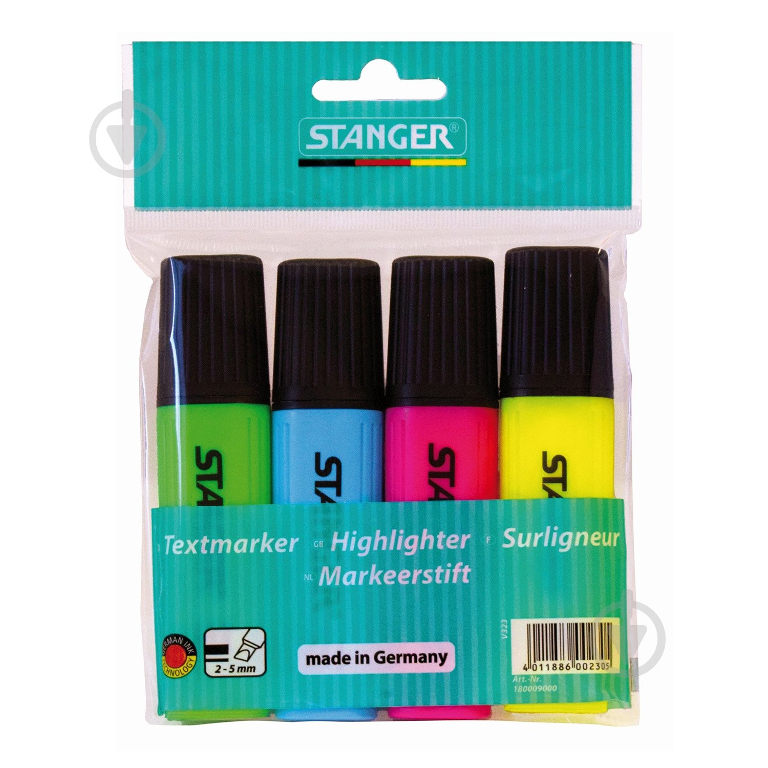 Набор текстовых маркеров Stanger 1-5 мм 4 шт. разноцветный MARKER-TXT-ST-FLAT-4 - фото 1 Набор текстовых маркеров Stanger 1-5 мм 4 шт. разноцветный MARKER-TXT-ST-FLAT-4 - фото 1