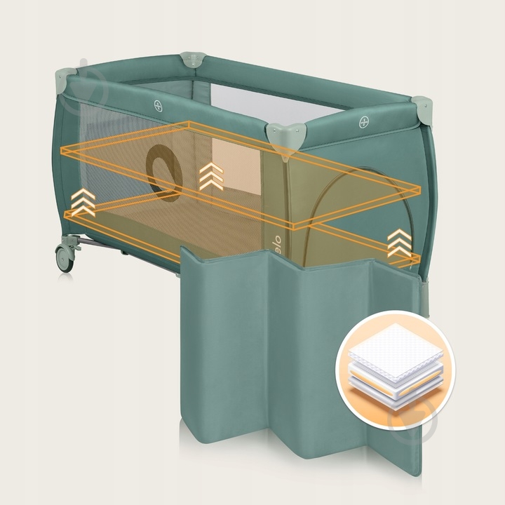 Манеж Lionelo LO-STEFI PLUS GREEN OLIVE - фото 3