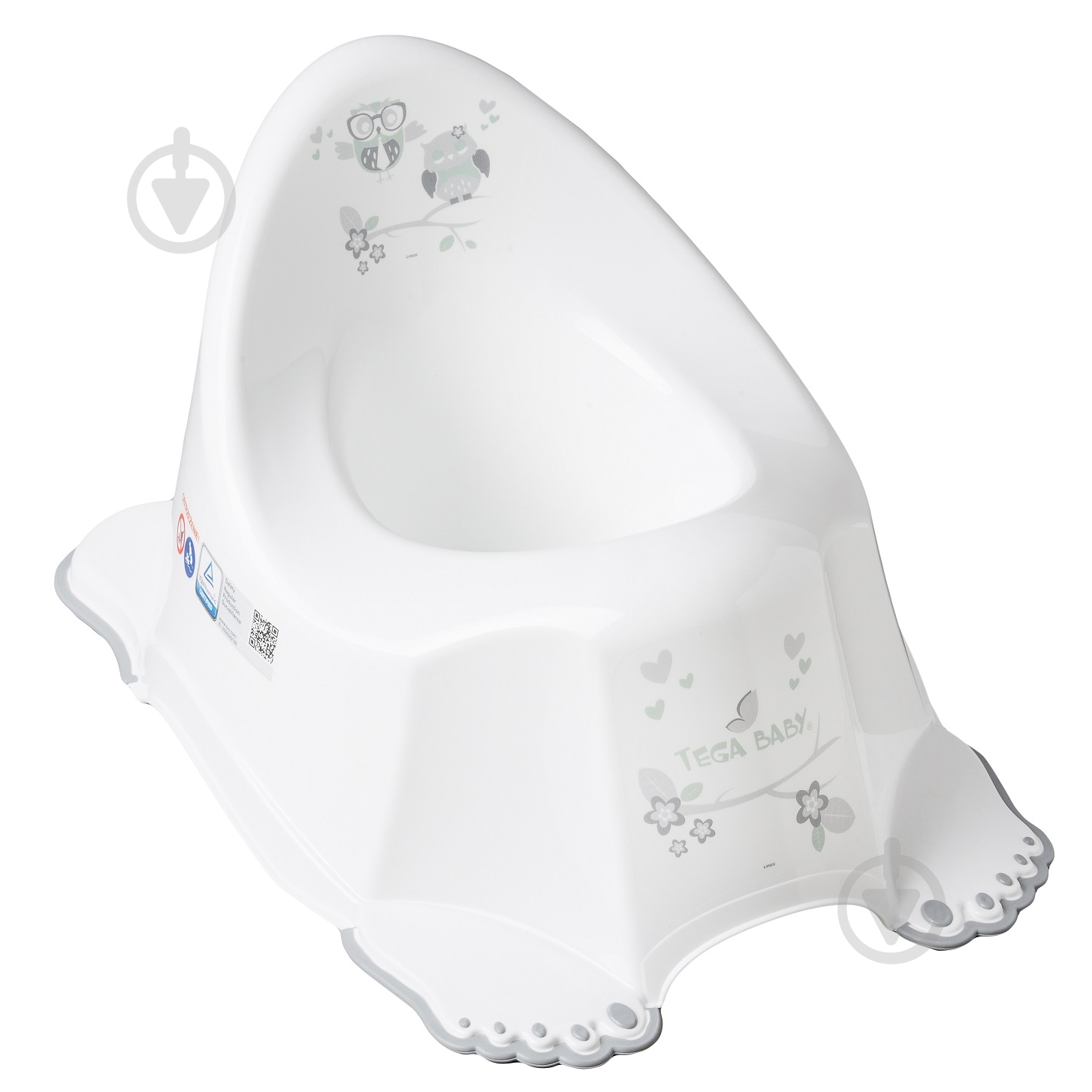 Горщик Tega baby Сова з протиковзною гумою та музикою, білий - фото 1