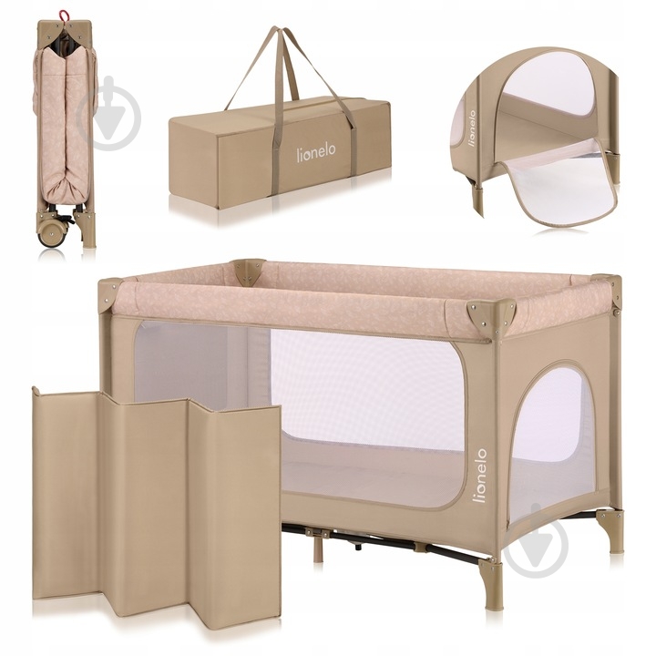 Манеж-ліжко Lionelo LO-JASMIN EASY FOLD BEIGE SAND - фото 1