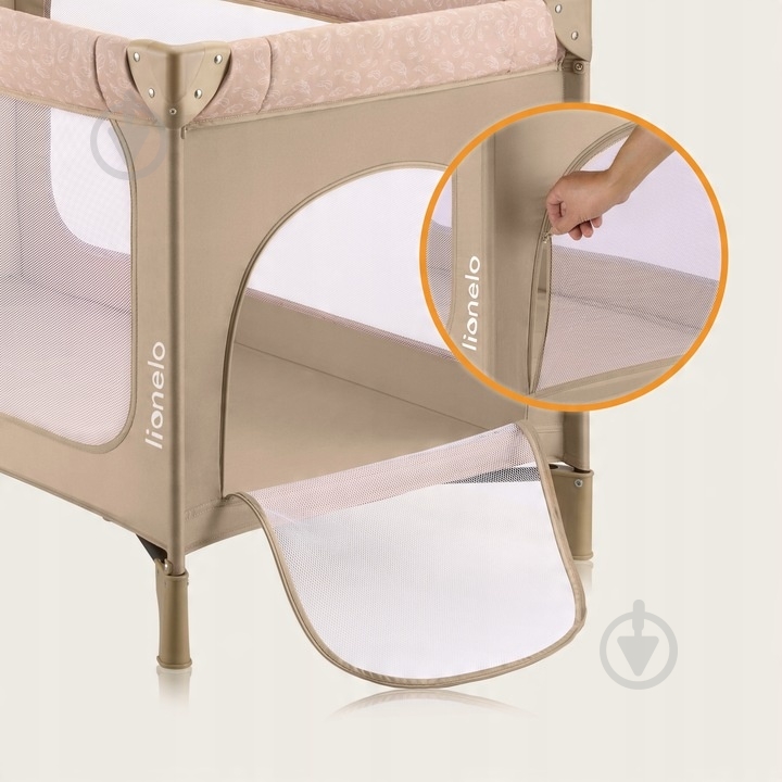 Манеж-ліжко Lionelo LO-JASMIN EASY FOLD BEIGE SAND - фото 4
