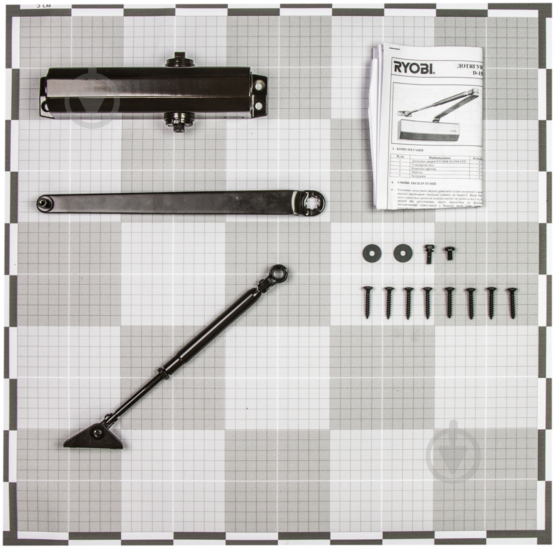 Доводчик дверной RYOBI D-1504 коричневый 80 кг - фото 9