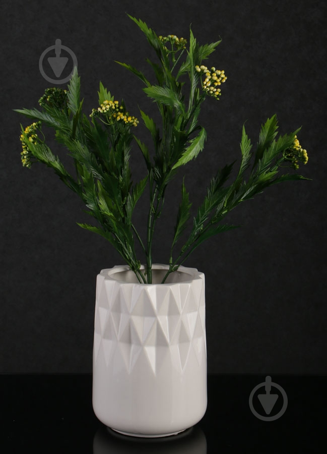 Ваза керамическая Luna Кумбия 21х15.5 см 21 см белая - фото 2