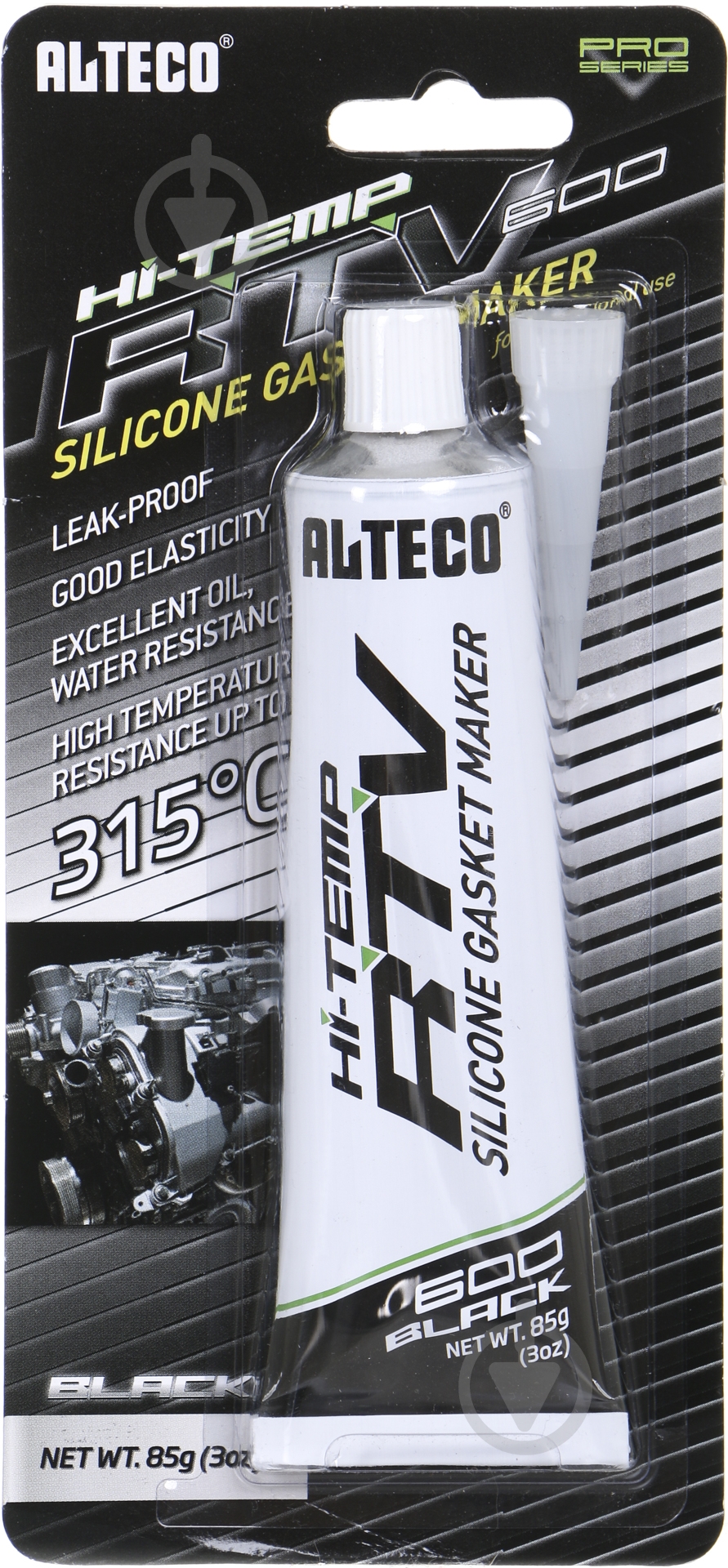 Герметик силиконовый Alteco черный 85 г - фото 1