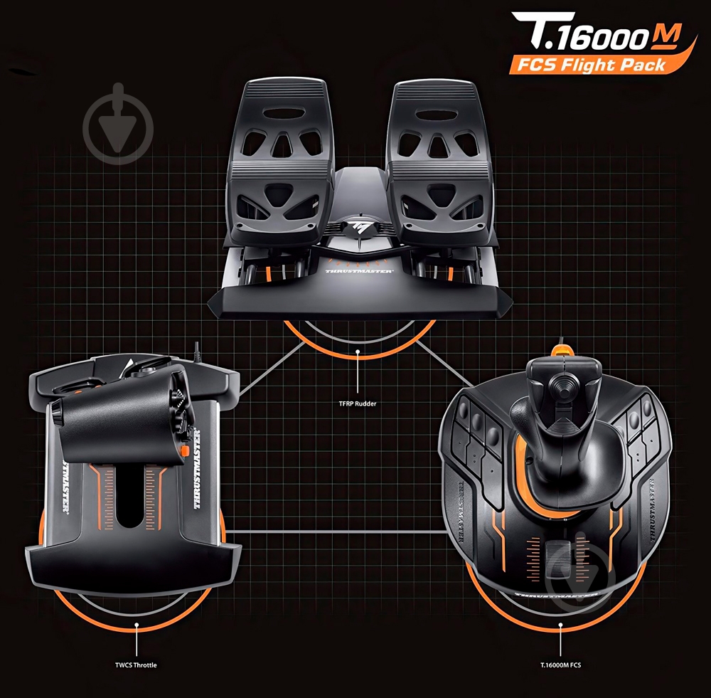 Геймпад Thrustmaster для PC T-16000M FCS FLIGHT PACK (2960782) - фото 7 Геймпад Thrustmaster для PC T-16000M FCS FLIGHT PACK (2960782) - фото 7