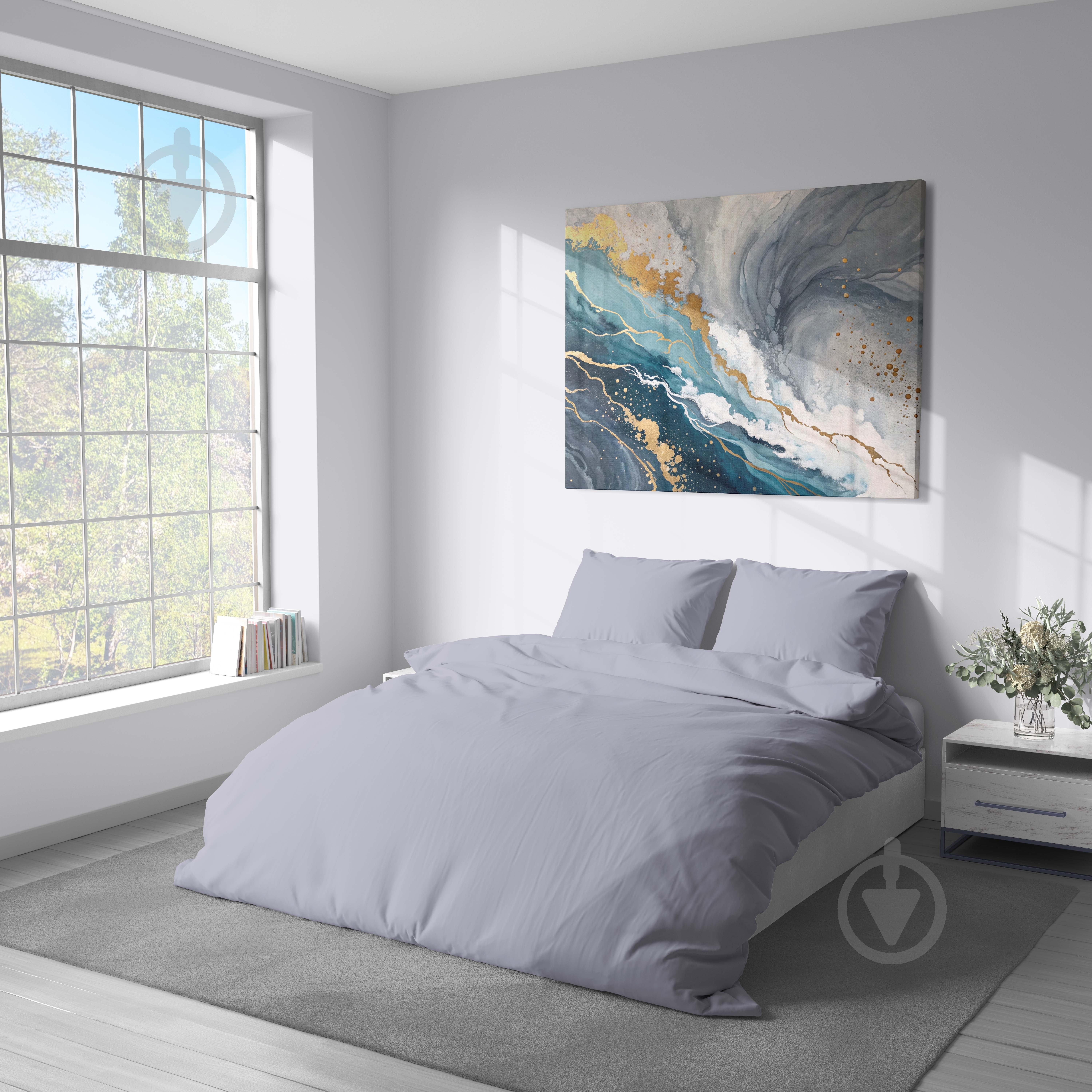 Комплект постільної білизни Mono 2.0 сірий Luna - фото 2