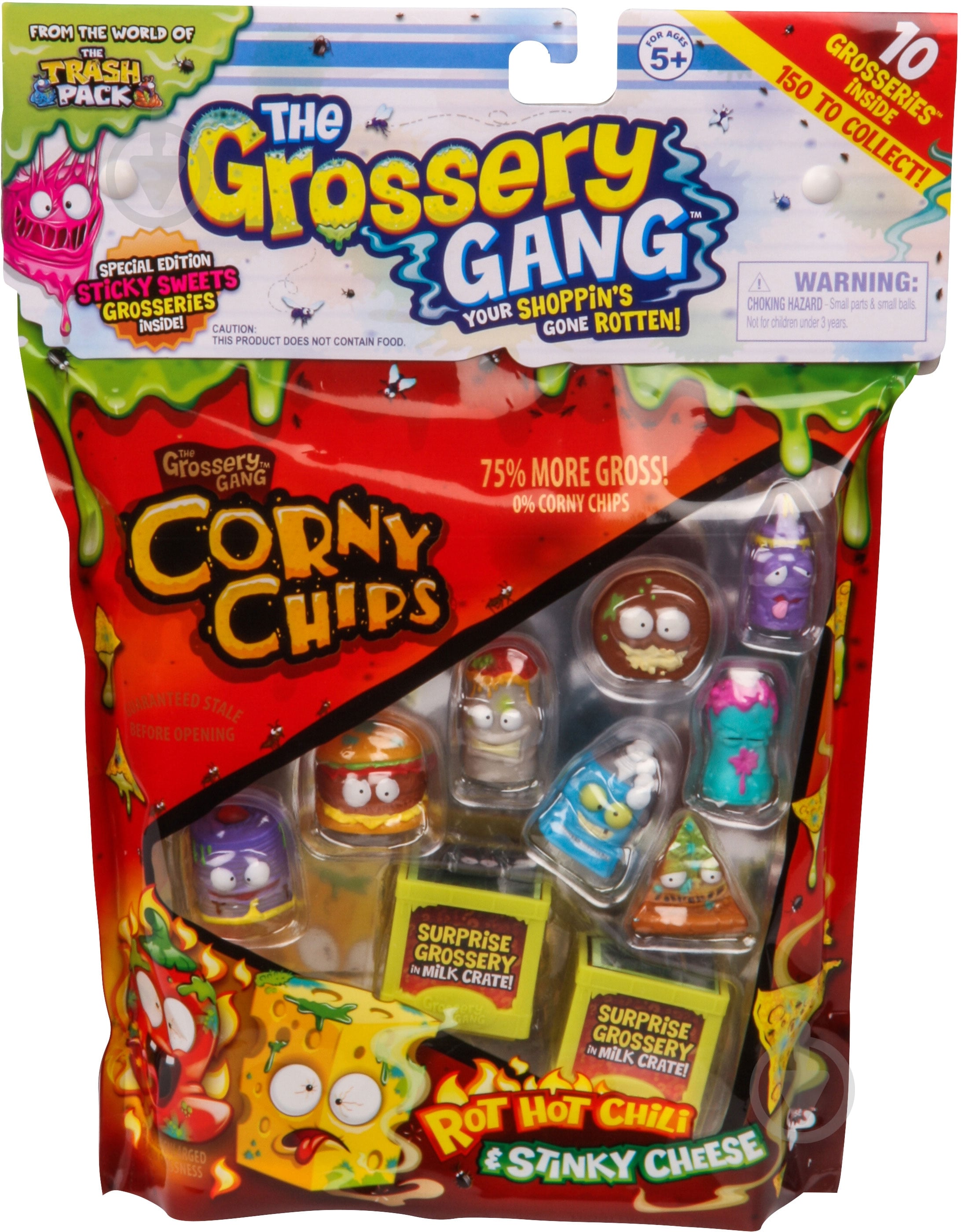 ᐉ Набор Moose Grossery Gang S1 10 фигурок и 2 контейнера Чипсы