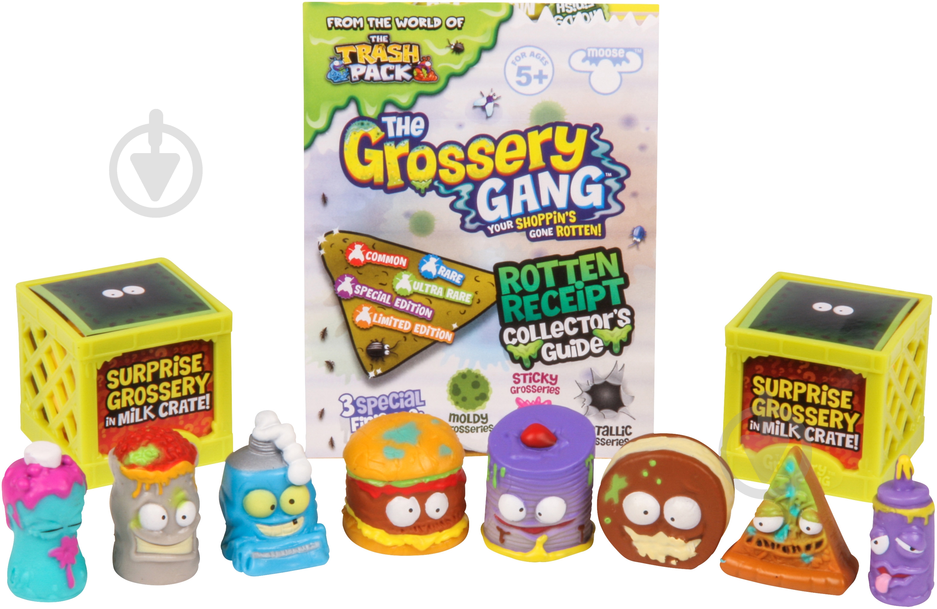 ᐉ Набор Moose Grossery Gang S1 10 фигурок и 2 контейнера Чипсы