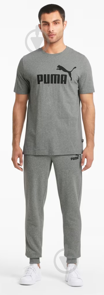 Футболка Puma ESS LOGO TEE 58666603 р.S серый - фото 3