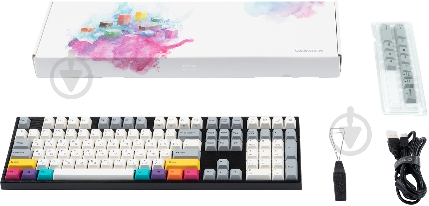 Клавіатура Varmilo MA108M V2 CMYK (A36A024B1A3A06A007) grey - фото 5