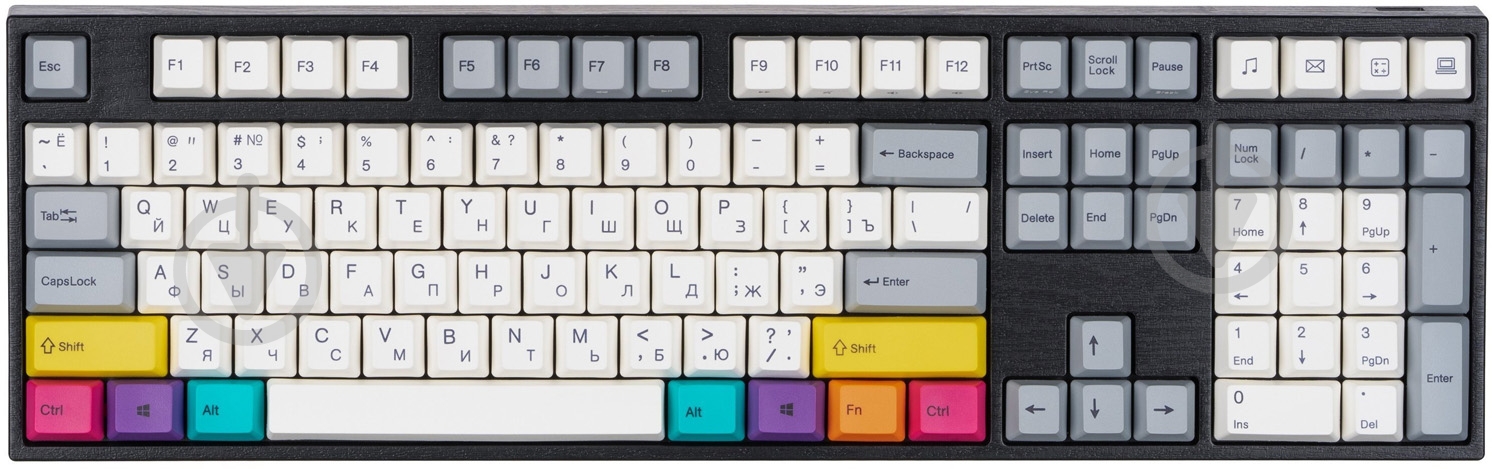 Клавіатура Varmilo MA108M V2 CMYK (A36A024B1A3A06A007) grey - фото 1