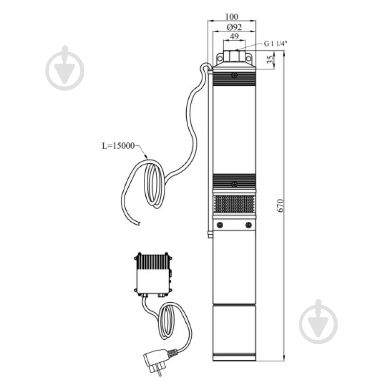 Насос Pumpman 4STM3-5-0,25 кВт 00-00020647 - фото 2