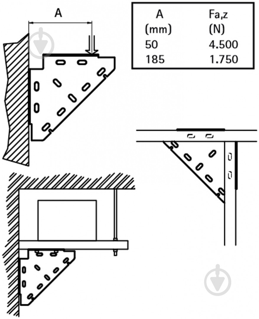 Соединитель треугольный RapidRail 200х200 мм - фото 3