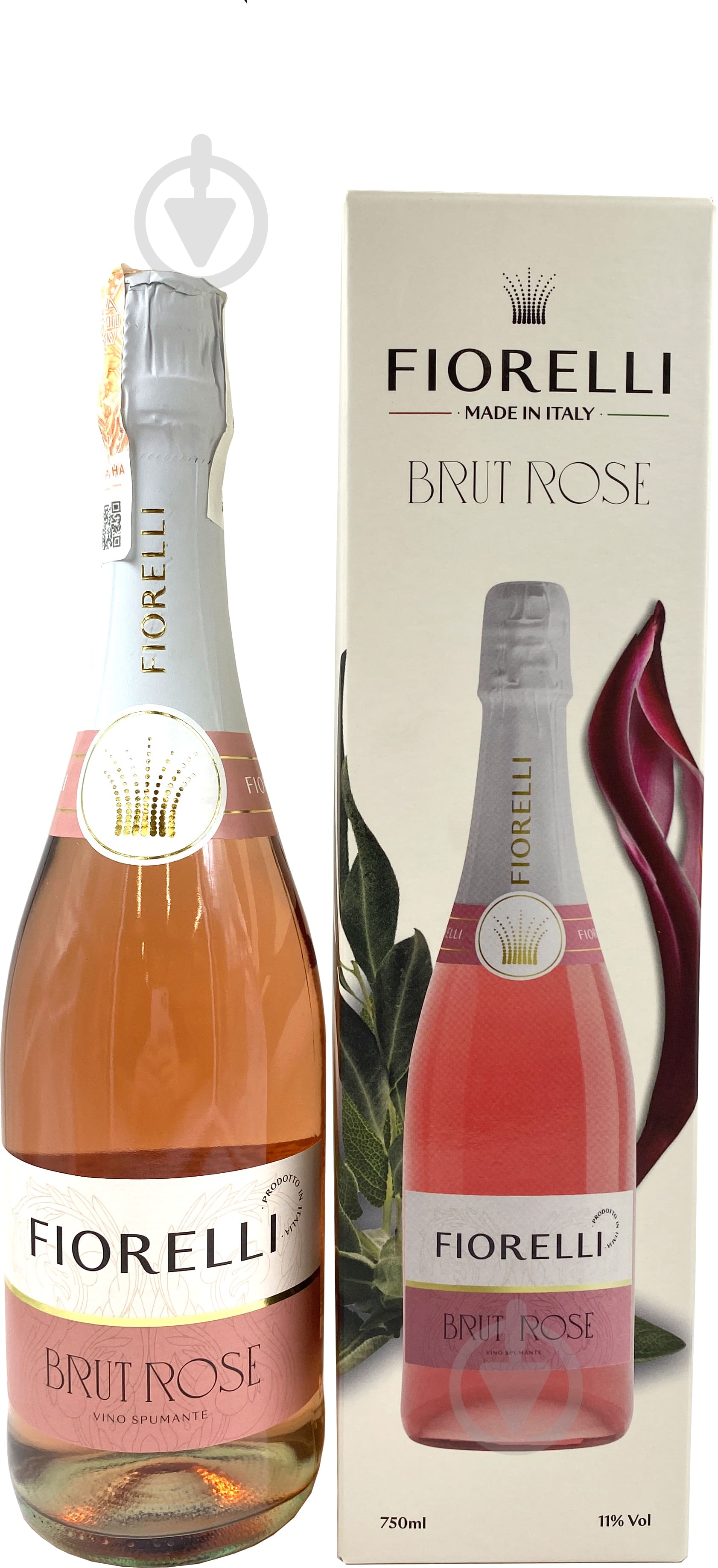 Вино ігристе Fiorelli Brut Rose у коробці 0,75 л - фото 1 Вино ігристе Fiorelli Brut Rose у коробці 0,75 л - фото 1