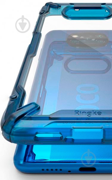 Чехол Ringke Fusion X Space Blue для Xiaomi Poco X3 - фото 3