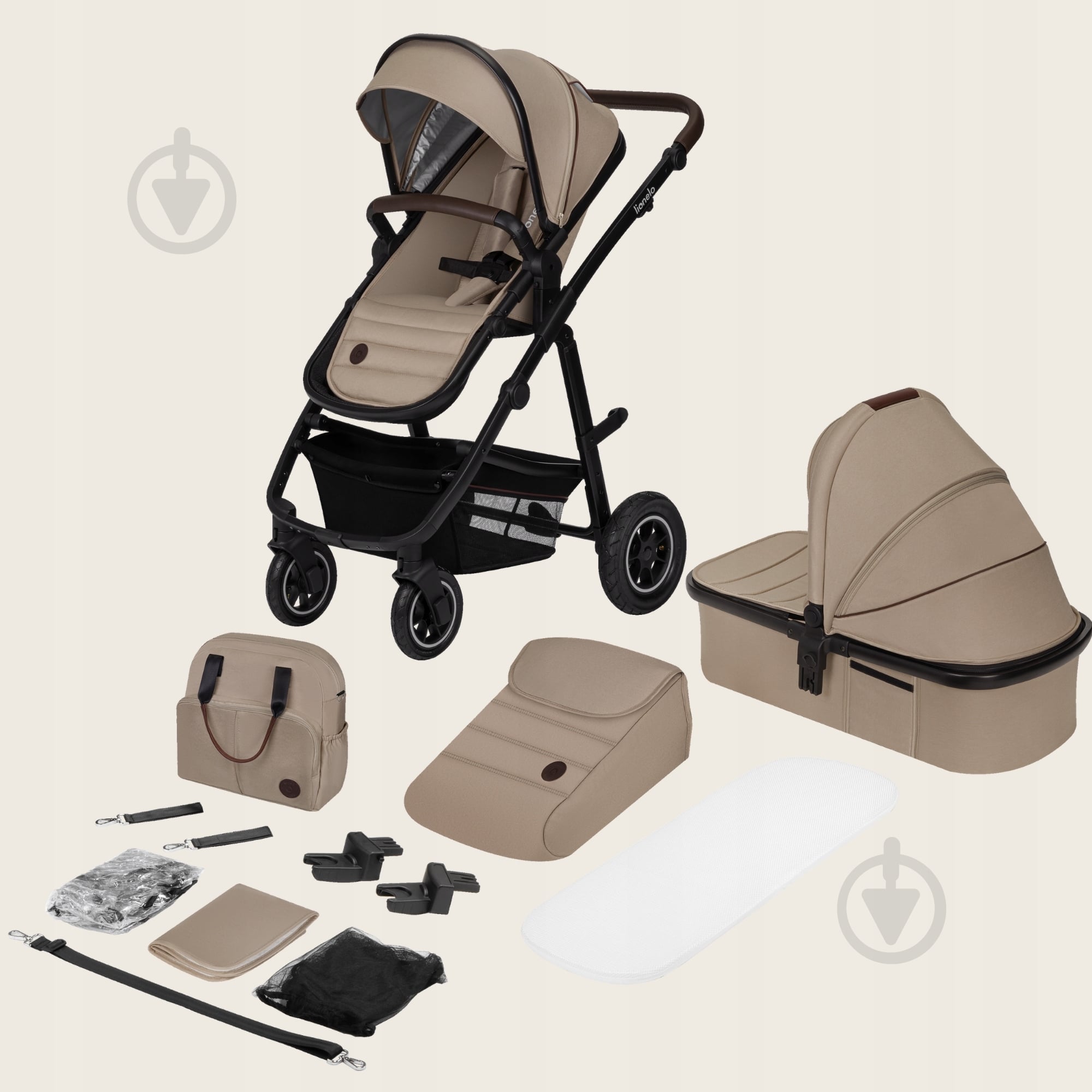 Коляска универсальная 2 в 1 Lionelo Amber Plus Beige Sand - фото 2