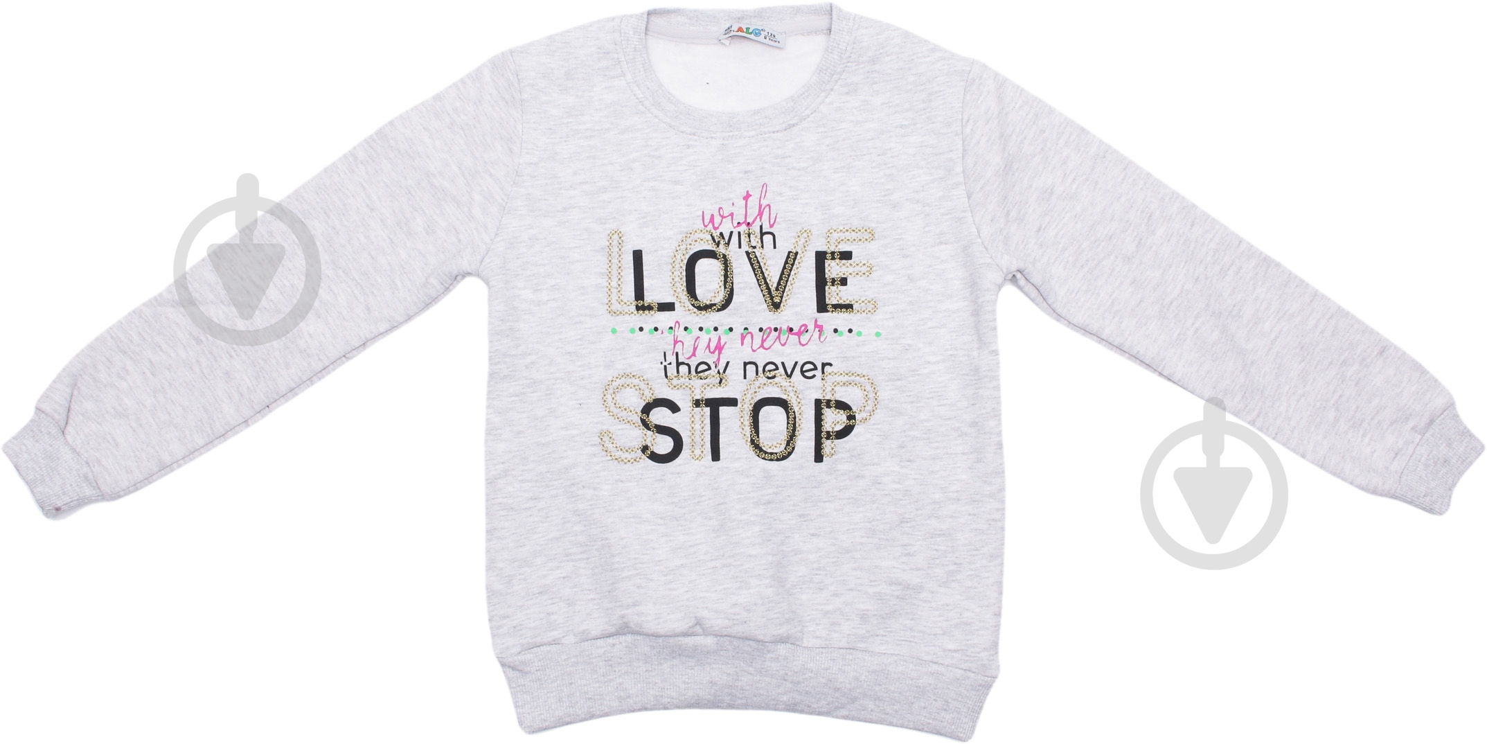 Свитшот для девочки ALG р.116 меланж 721444 - фото 2