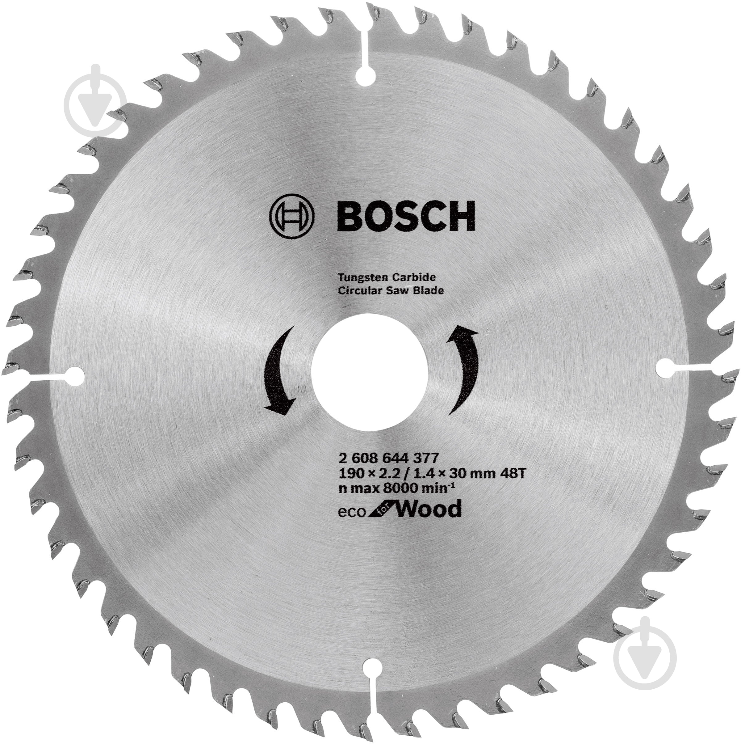 ᐉ Пильный диск Bosch ECO WO 190x30x1,4 Z48 2608644377 • Купить в