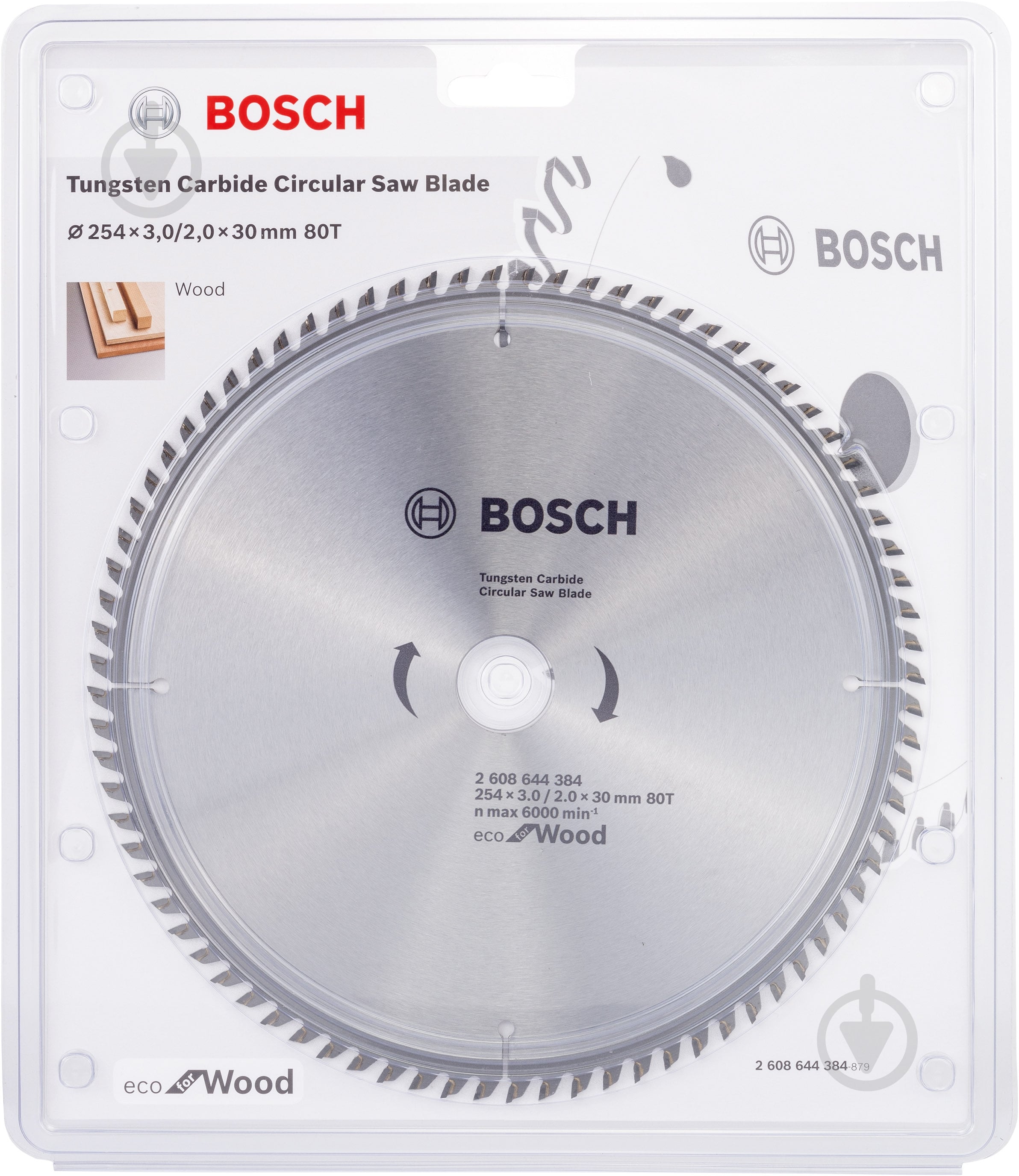 ᐉ Пильный диск Bosch ECO WO 254x30x2,6 Z80 2608644384 • Купить в