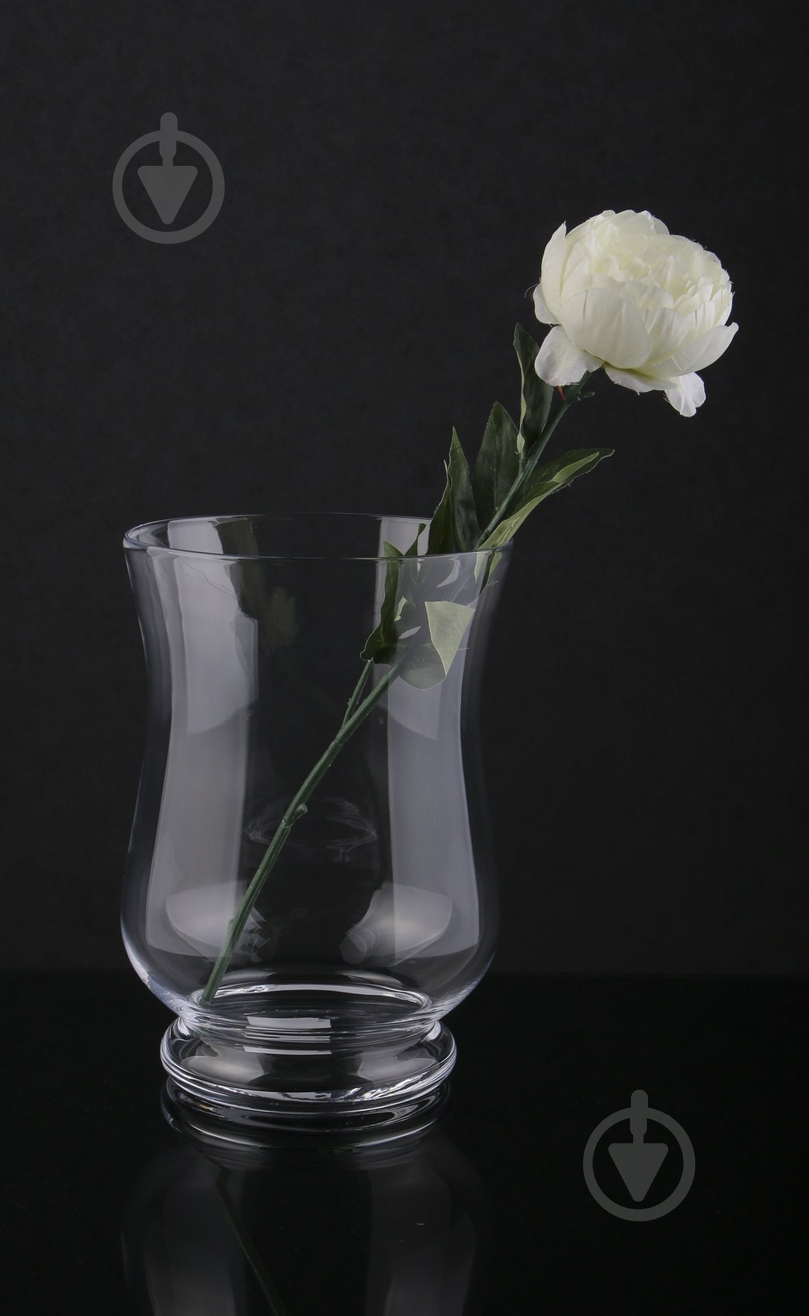 Ваза скляна Wrzesniak Glassworks Тюльпан 19х27 см 27 см прозора - фото 3