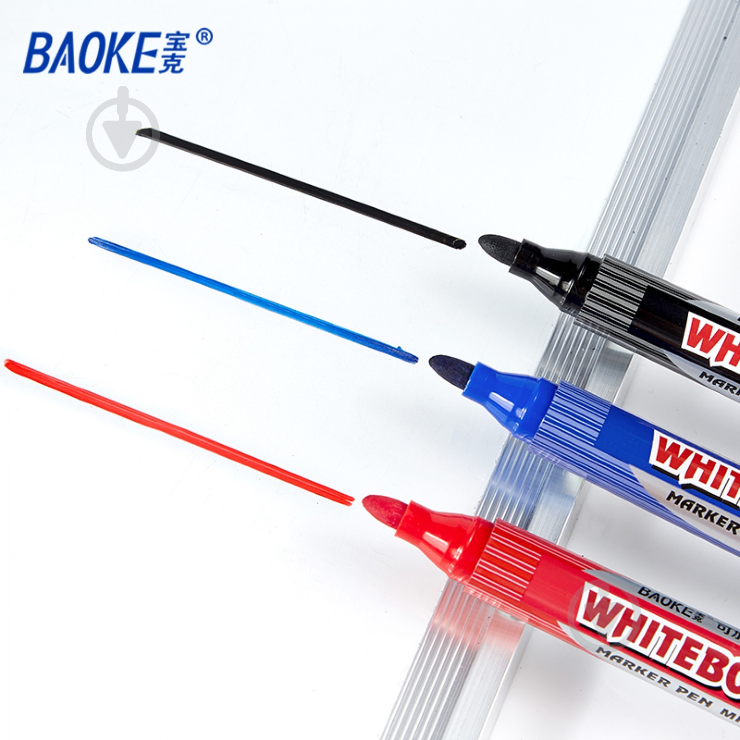 Маркер для белой доски Baoke 2.5 мм 12 шт. красный MARK-BOA-BAO399R-12 - фото 4 Маркер для белой доски Baoke 2.5 мм 12 шт. красный MARK-BOA-BAO399R-12 - фото 4