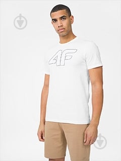 Футболка 4F TSHIRT 4FSS23TTSHM1048-10S р.S белый - фото 1