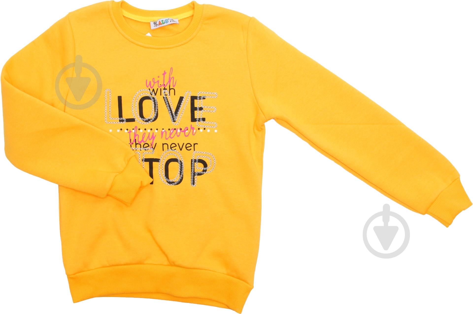 Свитшот для девочки ALG р.104 желтый 721444 - фото 1