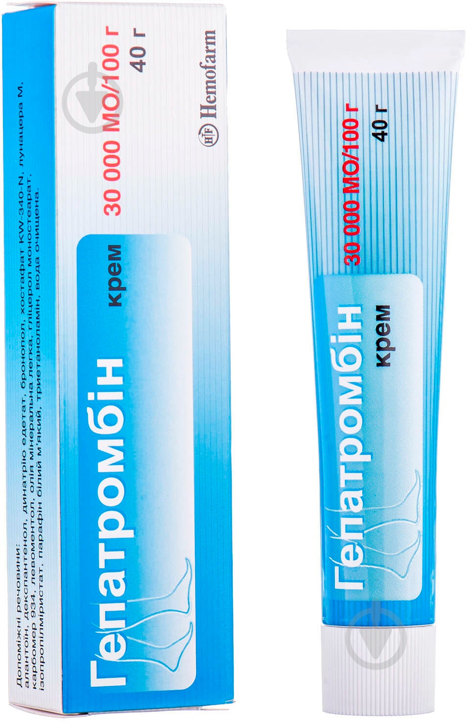 Гепатромбин 30000 МО/100 г по 40 г в тубах крем - фото 2 Гепатромбин 30000 МО/100 г по 40 г в тубах крем - фото 2