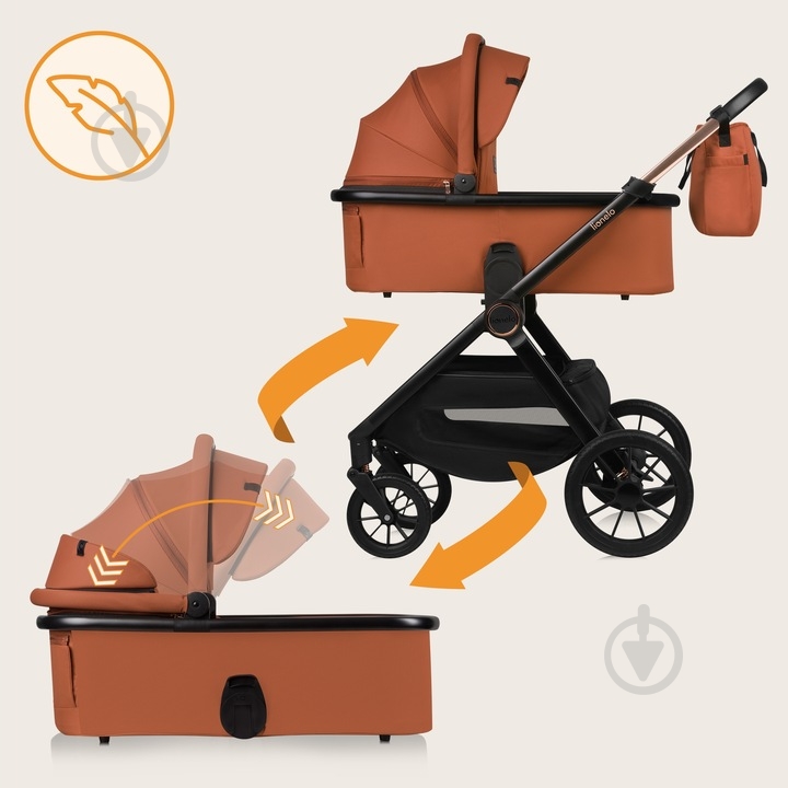 Коляска універсальна 2 в 1 Lionelo Layla 2in1 Brown Rust - фото 4